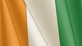 Vintage Flag Of CÃÂ´te dÃ¢â¬â¢Ivoire Ivory Coast. Close-up Background